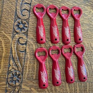 8 vintage metal miller brewery bottle openers